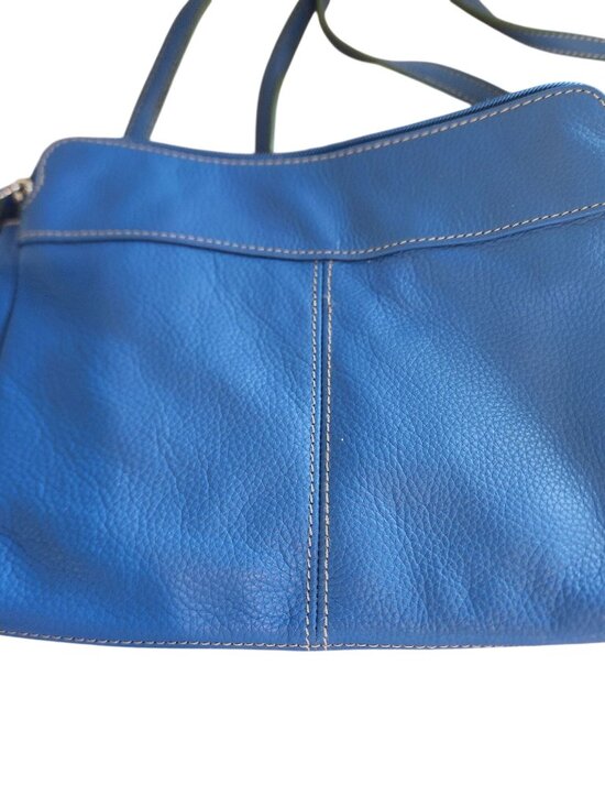 Tignanello Blue Leather Crossbody Purse - Picture 5 of 11